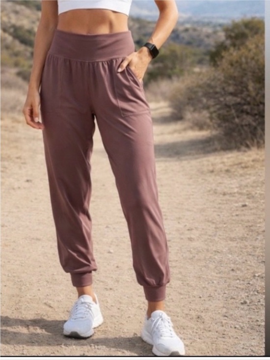 Athleta Pants - Athleta High Rise Jogger Size Small Dusty Rose Salutation PowerVita Athleisure
